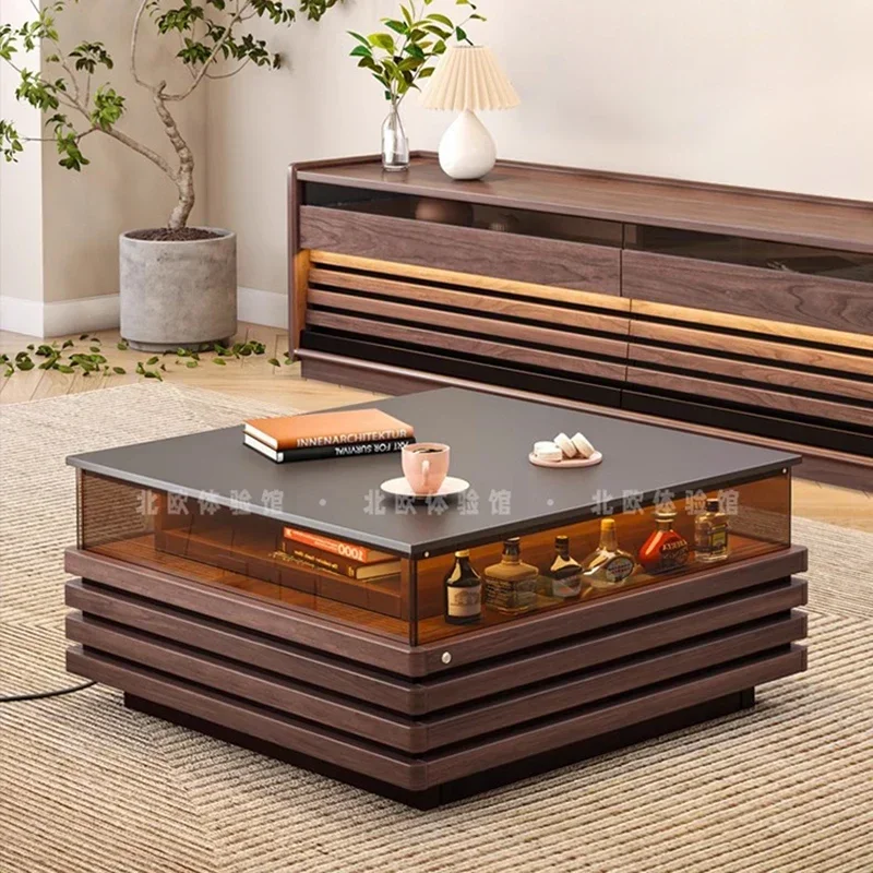 

Роскошные журнальные столики в скандинавском стиле из массива дерева со светом, вилла, гостиная, диван, журнальные столики, центральный салон, мебель для дома Mesa FYCT