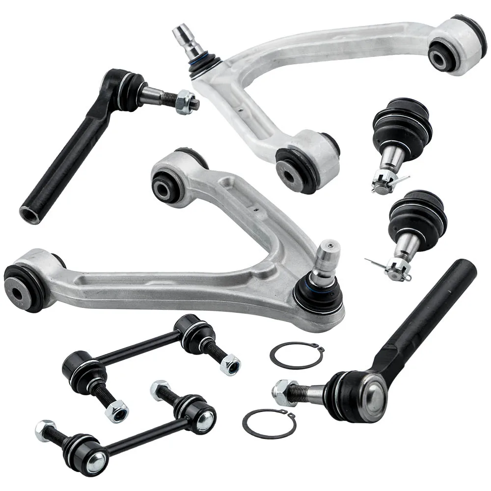 

Steering Suspension Kit Front Control Arm Set Tie Rod Sway Bar for Hummer H3
