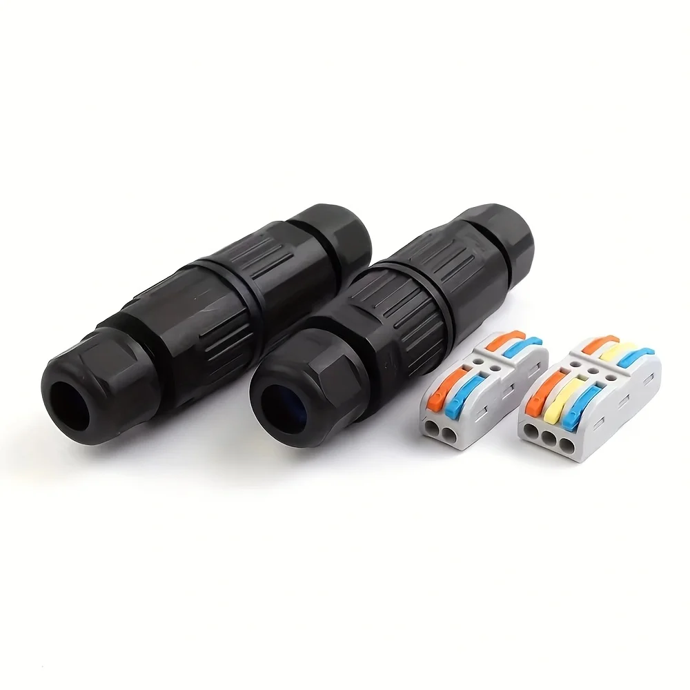 1/2/5PCS IP68 Waterproof Cable Connector 2/3Pin Push-in Terminal Solderless Quick Wire Joint Outdoor LED Electrical Coupler