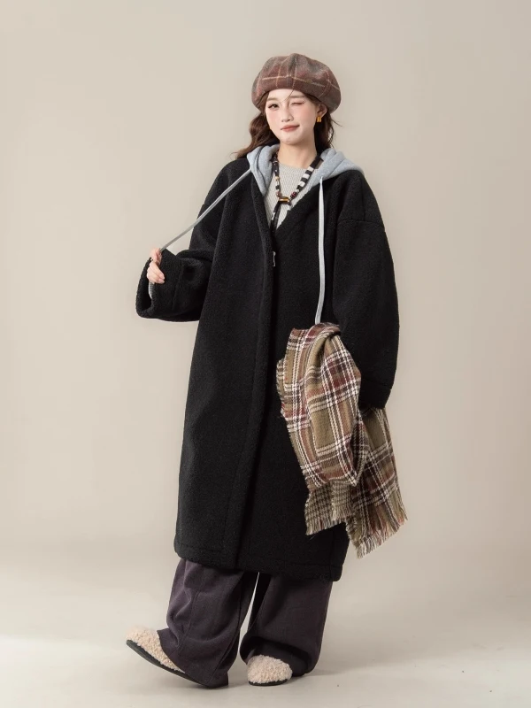 

Женское зимнее пальто Jaet из овечьего меха с капюшоном средней длины ex Commute Sle Thiened Long Sve на молнии Цвет