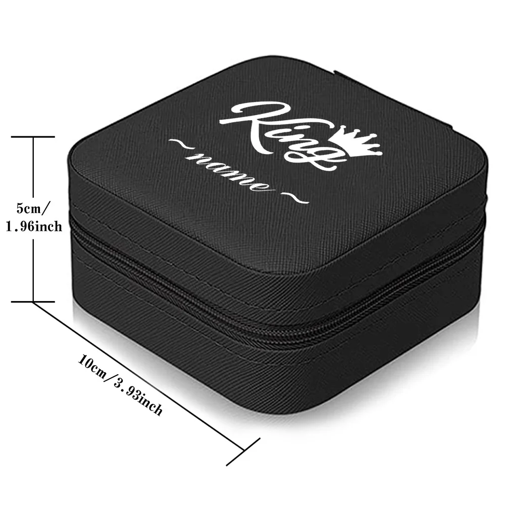 Personalized Customized Name Jewelry Storage Box High-end Earrings Ring Organizer Women's Jewelry Display Cosmetic Pouch