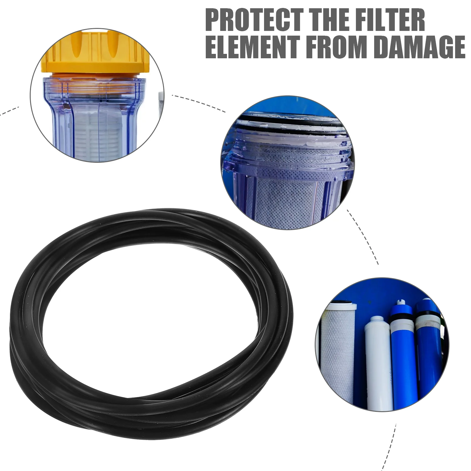 10 Pcs Household Water Purifier Filter Element 20 Inch Silicone Sealing Ring Rings Washer Assortment Kit Gasket