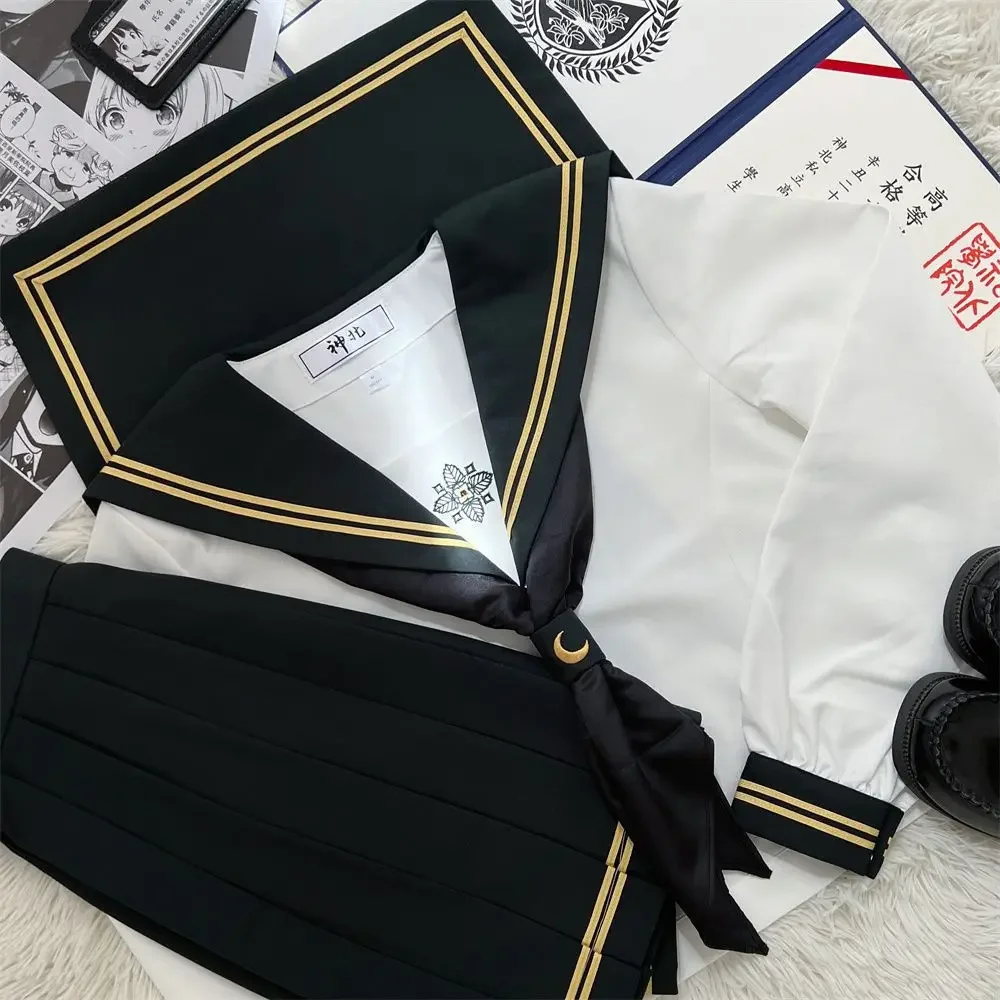Nuovi arrivi Songsen Basic Jk Suit Uniforme scolastica giapponese per ragazza Set Gonna a pieghe Marinaio Fuku Gita primaverile Prodotti autentici