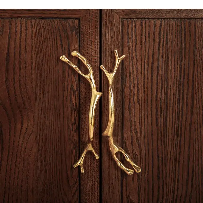 Branches Brass Handle Drawer Handles Door Knob Cabinet Knobs Furniture