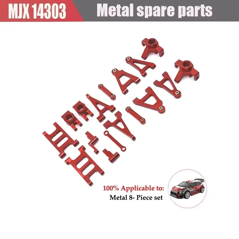 MJX Hyper Go 14301 14302 14303 RC coche copa de dirección de Metal juego de brazo oscilante superior e inferior soporte de torre de choque cuerpo post piezas de mejora