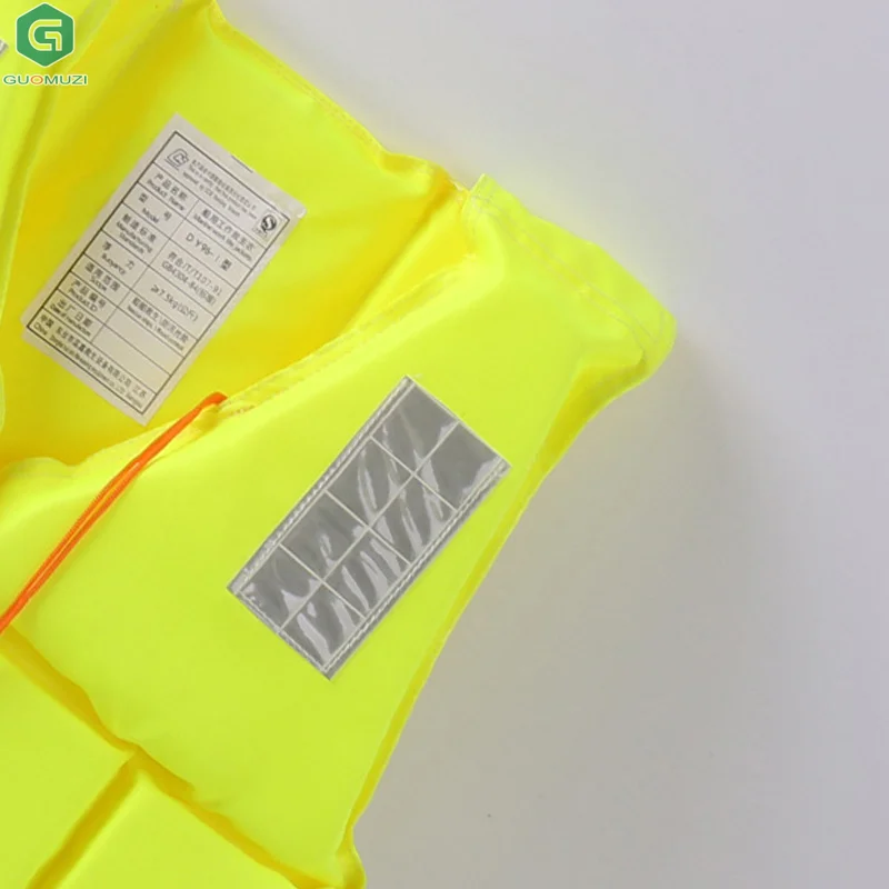 سترة نجاة بوليستر للتحكم في الفيضانات في حالات الطوارئ، سترة طفو عالية باللون الأخضر الفلوريسنت، سترة نجاة للعمل البحري، سترة نجاة للبالغين