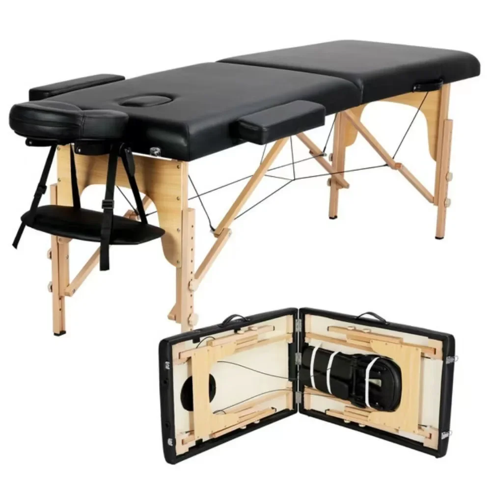 Beauty spa wooden massage bed massage bed adjustable bed frame with massage