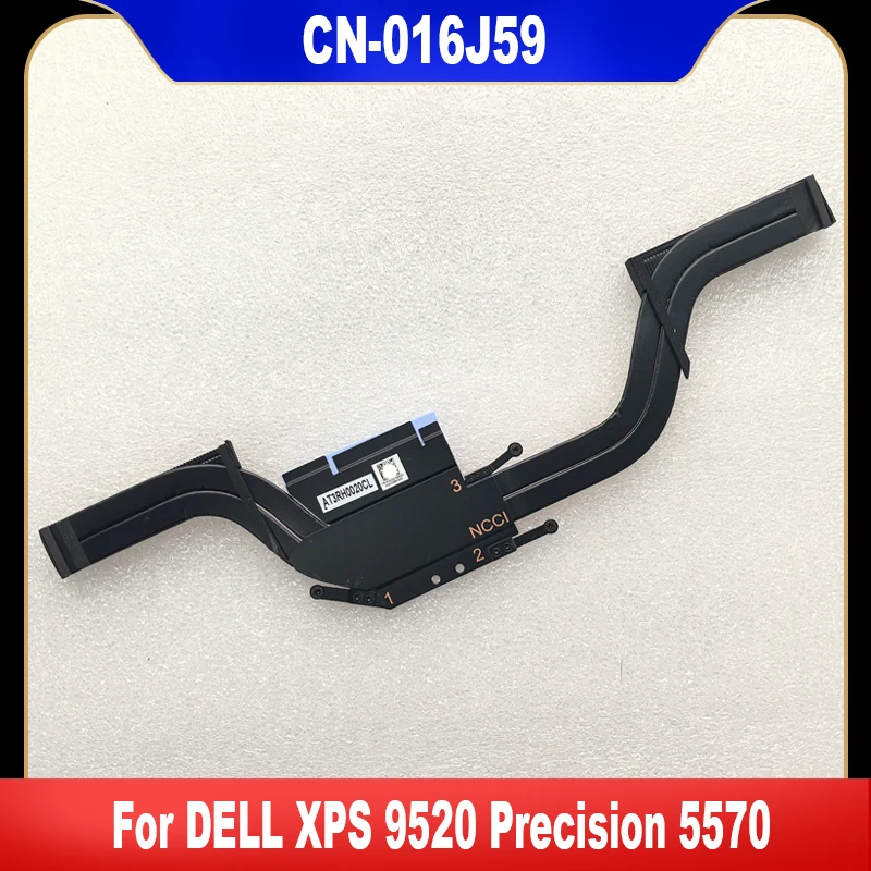 

016J59 Новый оригинальный для DELL XPS 9520 Precision 5570 Вентилятор охлаждения процессора ноутбука Радиатор Медная трубка 16J59 CN-016J59, высокое качество