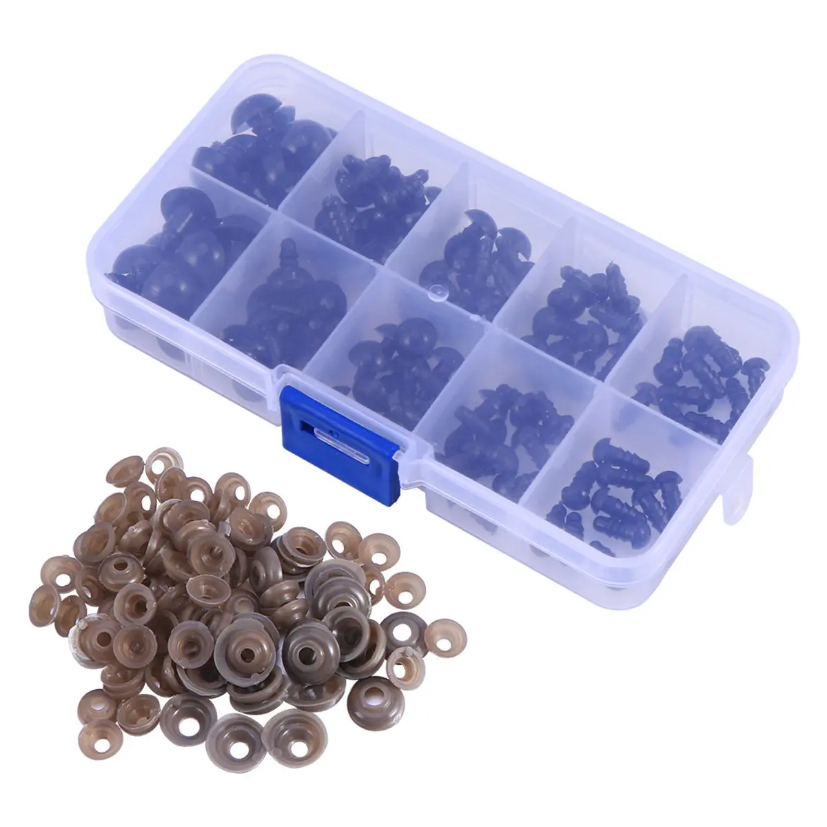 

100Pcs Safety Eyes Plastic Eyes and Gaskets Environmental Material Ideal for Puppet Bear Stuffed Animals Craft Accessories 6Mm