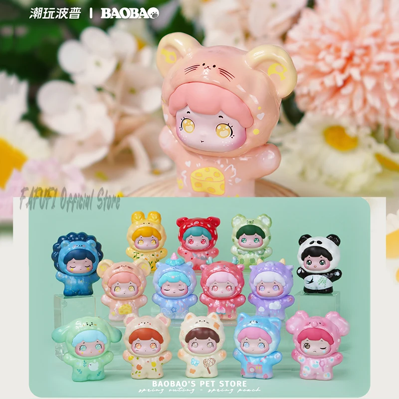 BAOBAO Spring Travels PLUS Flower God Spring Peach Series Blind Box Guess Bag Toys Doll Cute Anime Figure Ornaments Collection