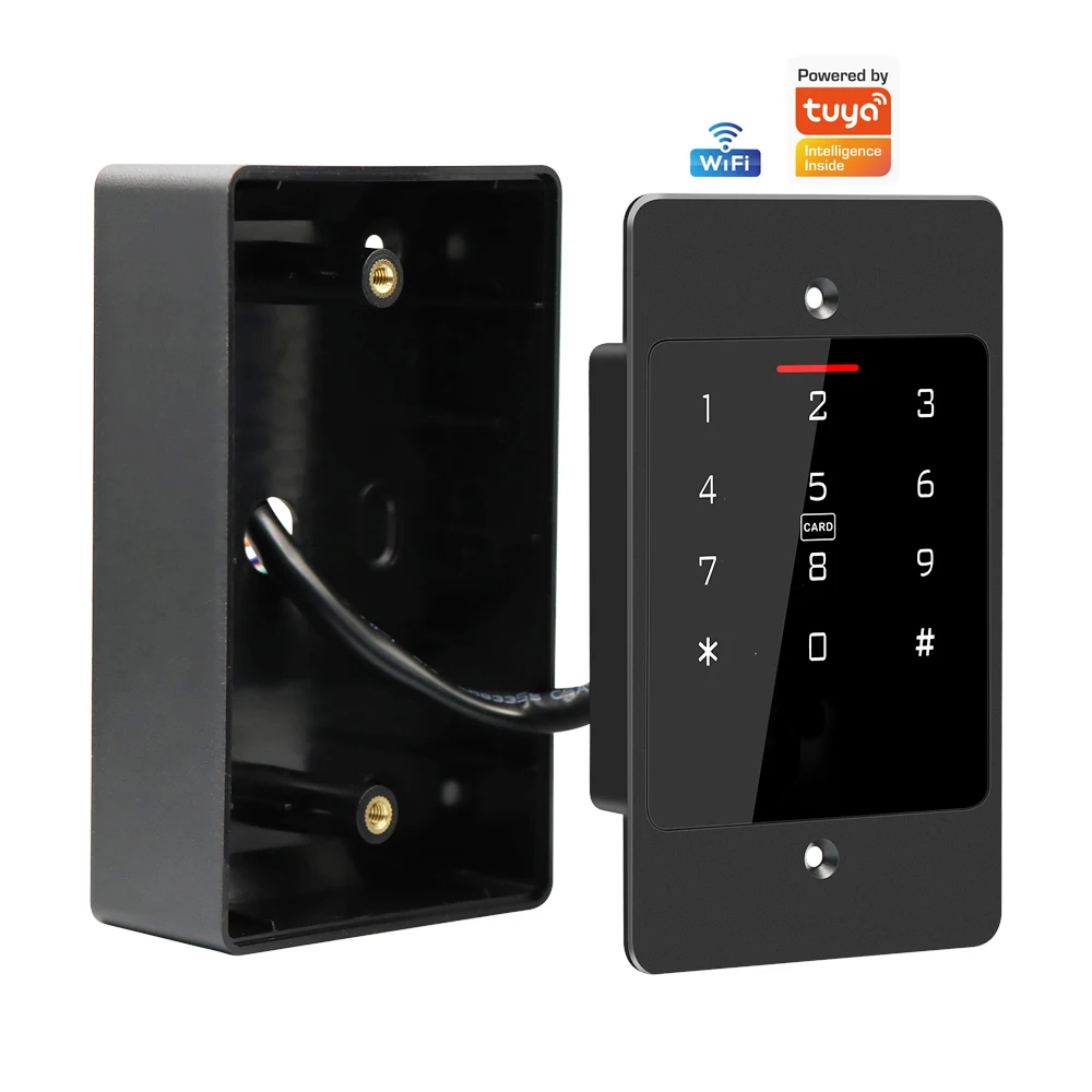 

H5/HF5-Wifi App Wifi Metal Waterproof Embedded Installation Access Control Fingerprint Keyboard RFID Card Reader+M70 box