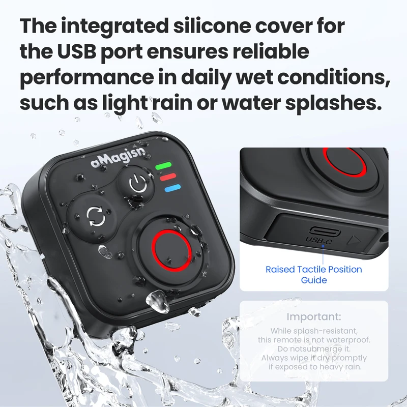 Pilot zdalnego sterowania do GoPro Hero 13 12 11 10 9 8 Max Insta 360 X5 X3 X4 GO 3S ACE Pro 2 Bluetooth Smart Remote Akcesoria na nadgarstek — zdjęcie produktu 6