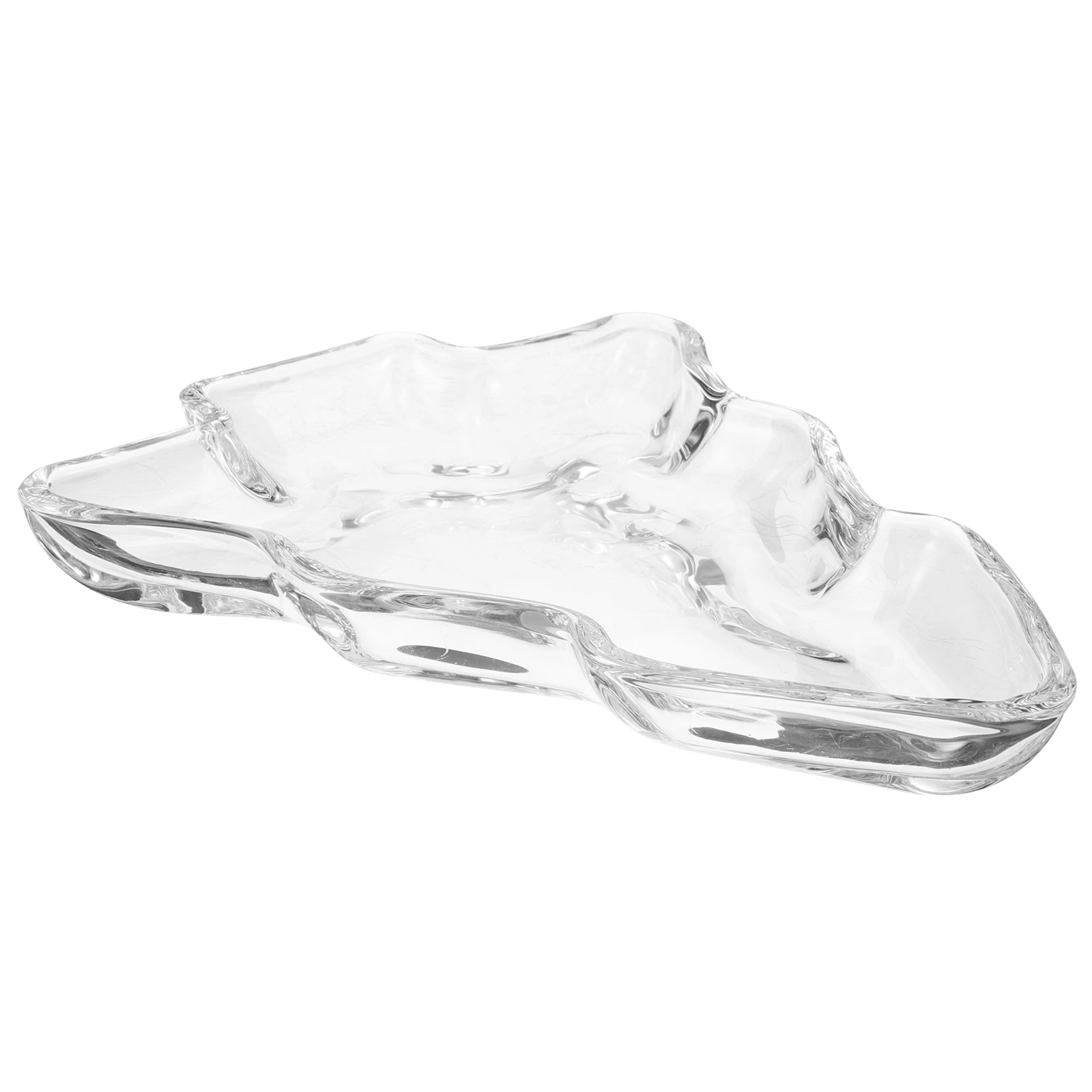 

Transparent Crystal Glass Christmas Tree Fruit Plate Large Serving Tray Holiday Candy Dry Fruit Platter Snack Dessert Appetizers