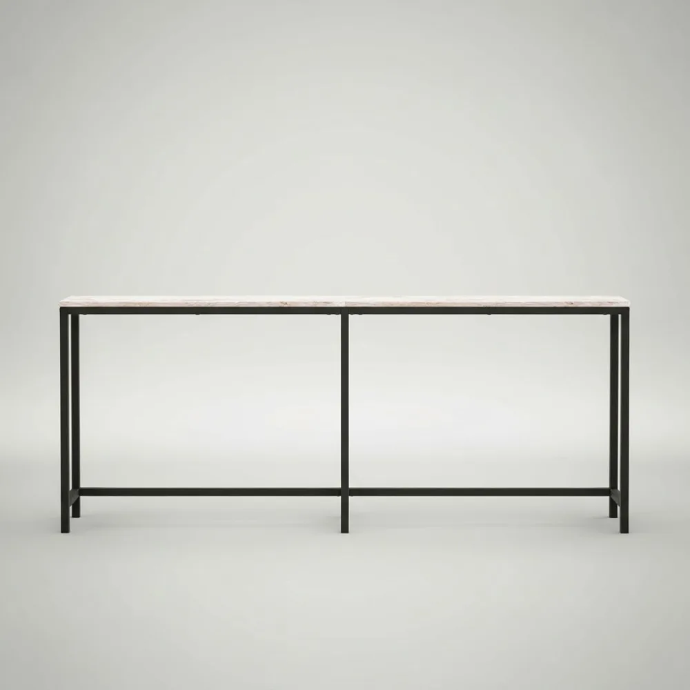 

Узкий консольный столик 70,8-дюймовый с USB-зарядной станцией, узкий диван-стол для прихожей небольшого помещения