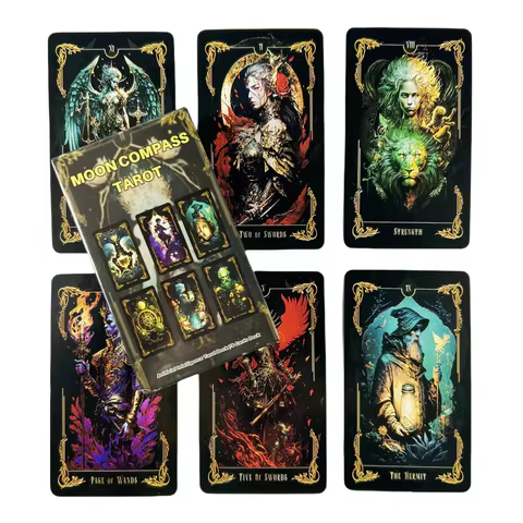 1PC Moon Compass Tarot Cards High Quality Fortune Telling Divination Tarot Cards Deck Game