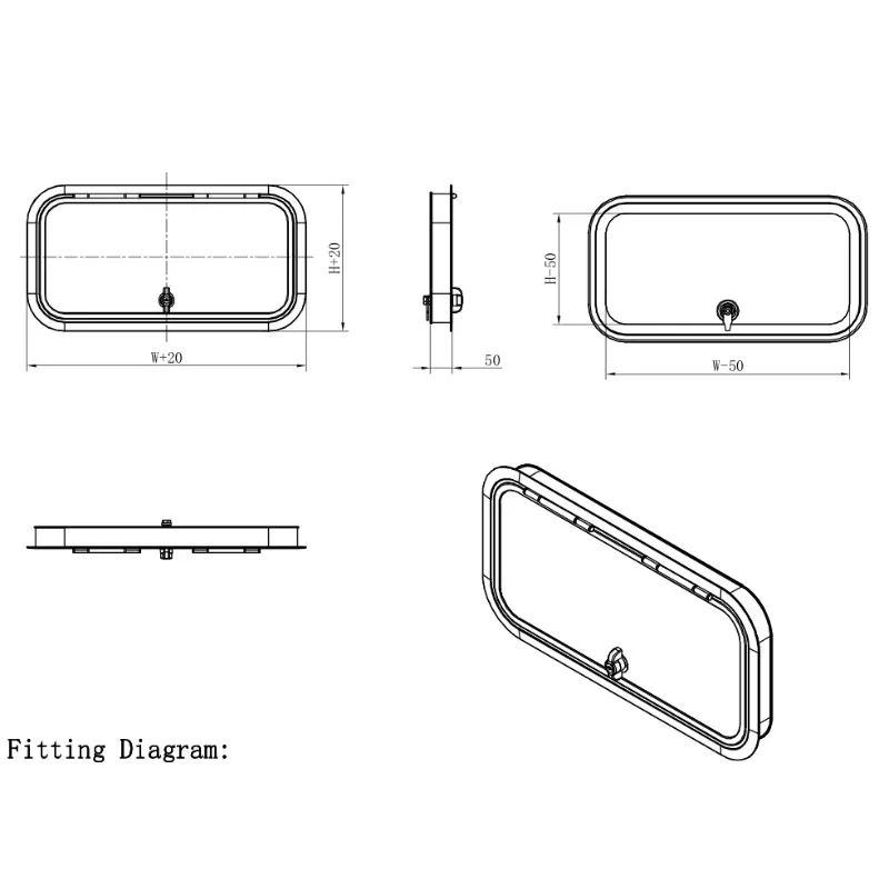 رائجة البيع بالجملة RV اكسسوارات قافلة باب الوصول متنقل الأمتعة الباب 700X400mm Rv الباب للتخييم #4