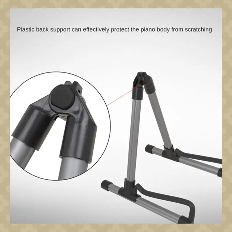 

Guitar Stand Holder Universal Foldable Stand Folding Portable Guitar Stand Guitar Bass Stringed Instrument Stand Holder,Silver
