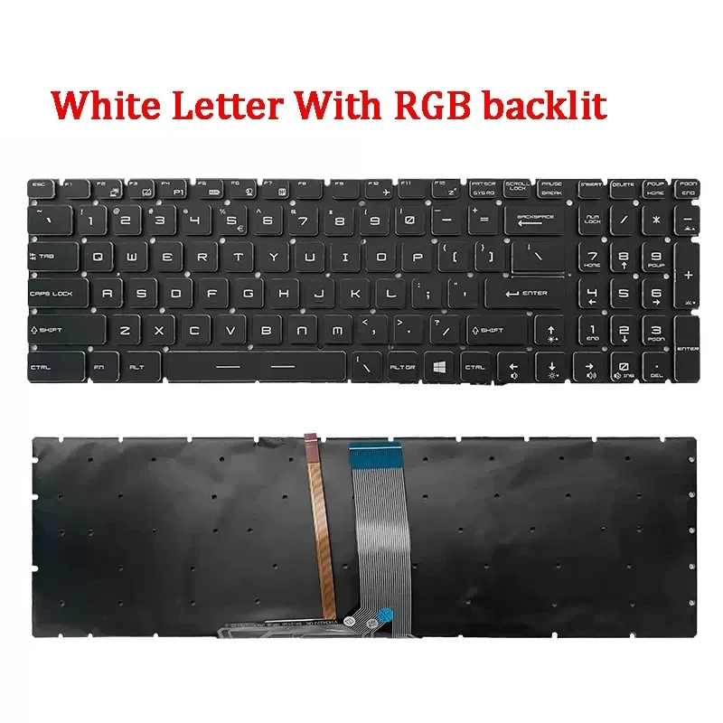H+New Genuine Laptop Keyboard Compatible for MSI MS-16U6 16U1 GP65 GE75 GP75 MS-17E7 17F2 17F4