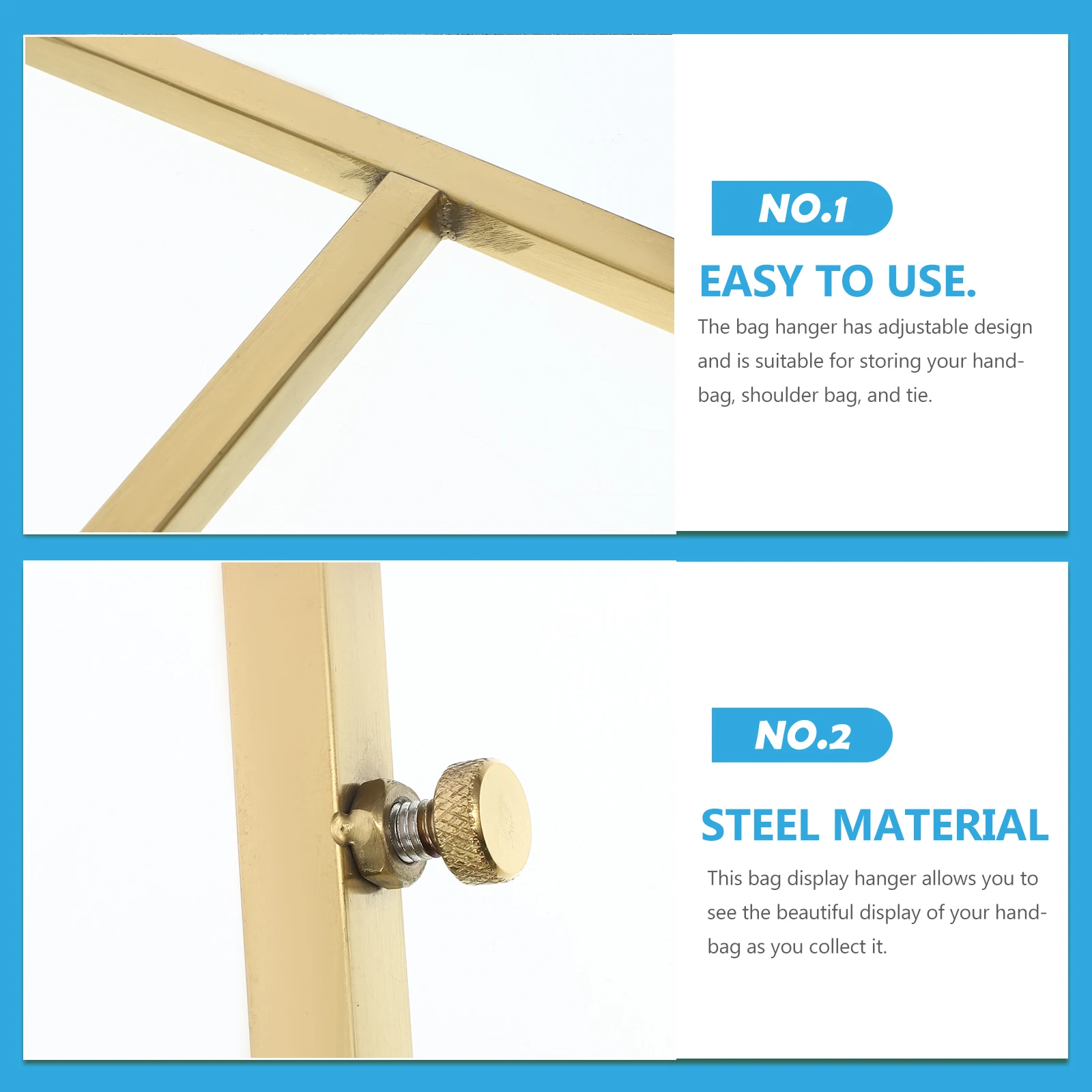 

Stainless Steel Display Stand Bag Rack Hanger Displaystand Hanging Holder Adjust