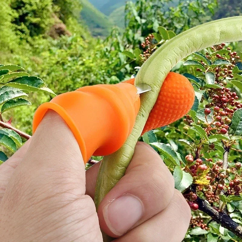 Gears Cutting Vegetable Harvesting Tools Kitchen Household New Gardening Silicone Thumb Knife Finger Protector Farm Grape Picker