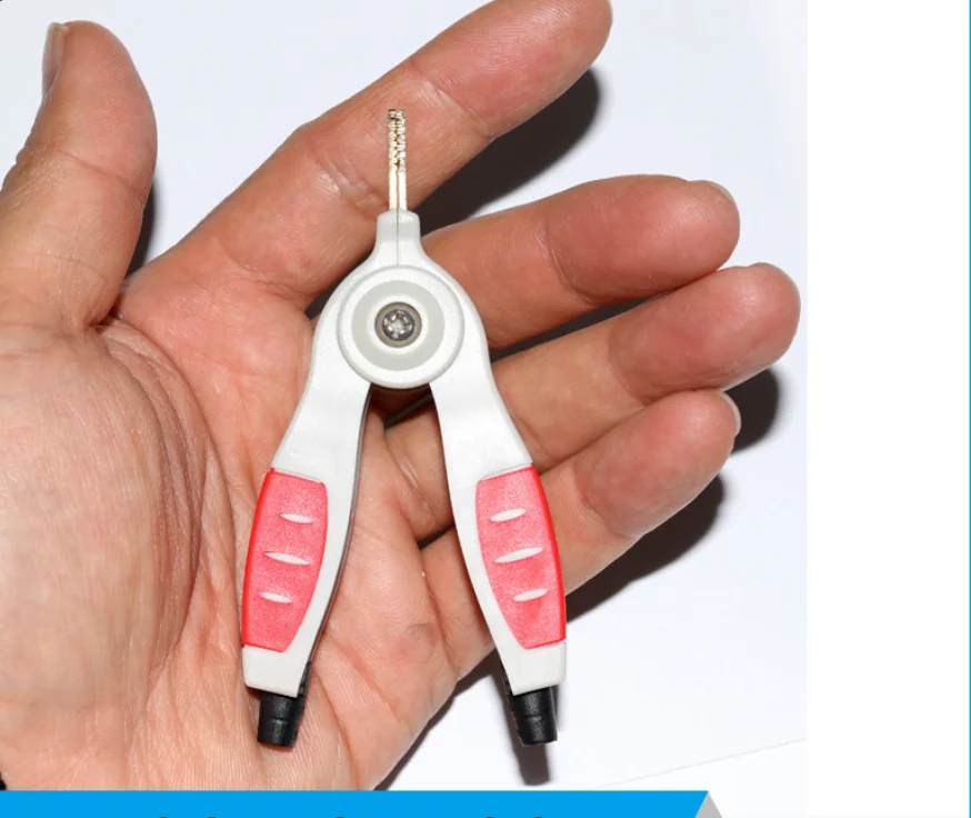 Kelvin four wire test with toothed clamp LCR bridge micro resistance measurement at 4 endpoints crocodile clamp