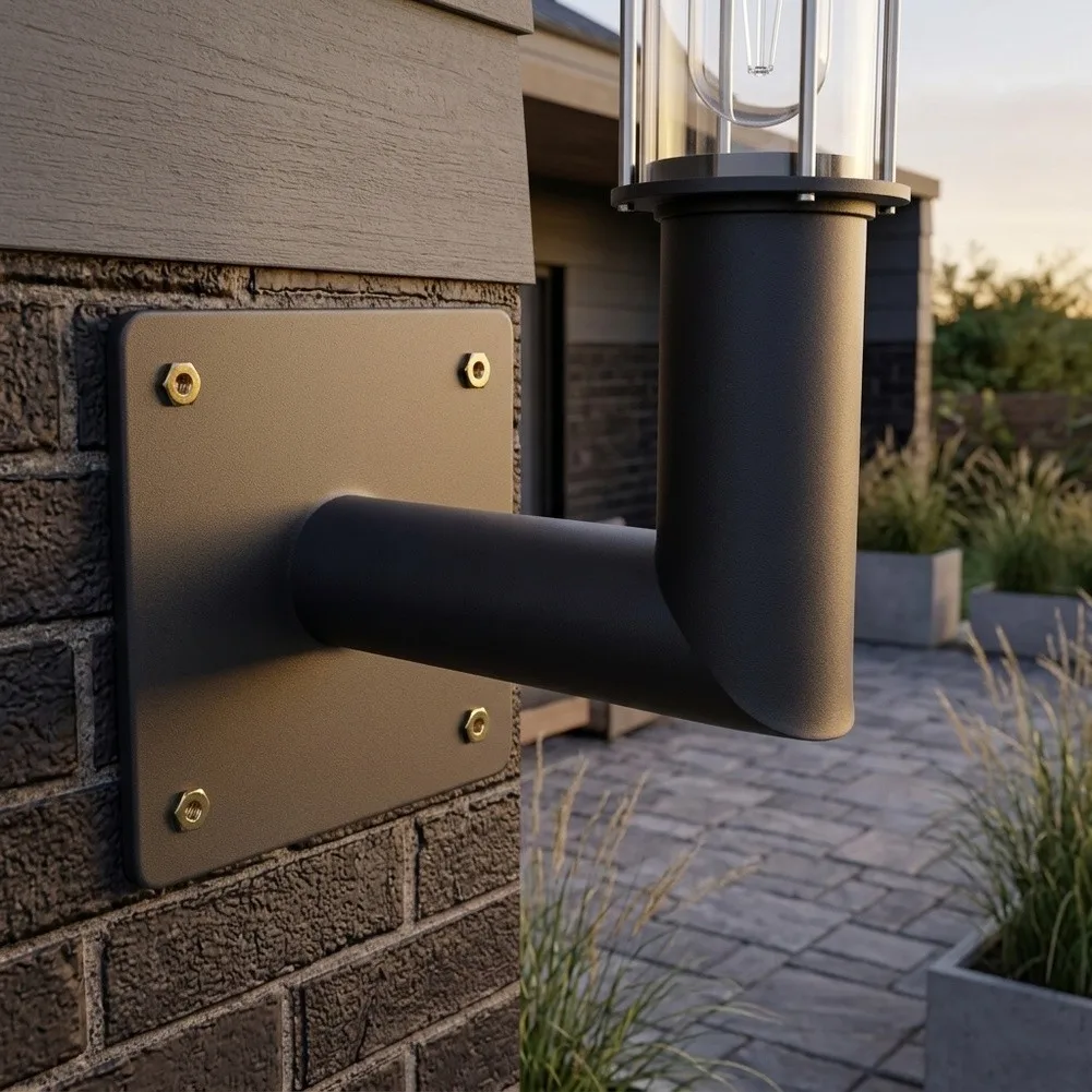 Carbon Steel L Bracket 90 Degree Wall Mount for Outdoor Lighting Installation Floodlight Area Light Parking Light