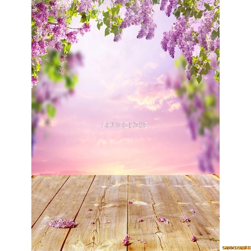 SHUOZHIKE Thin Cloth Valentine Day Photography Backdrops Prop Love Heart Rose Wooden Floor Photo Studio Background  211215-03