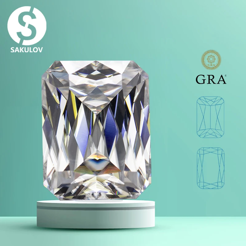 

Белый цвет D, муассанит огранки Асока, лабораторные бриллианты 1,0-3,0 карата, тестер положительных пропуска качества VVS1 поставляется с сертификатом GRA