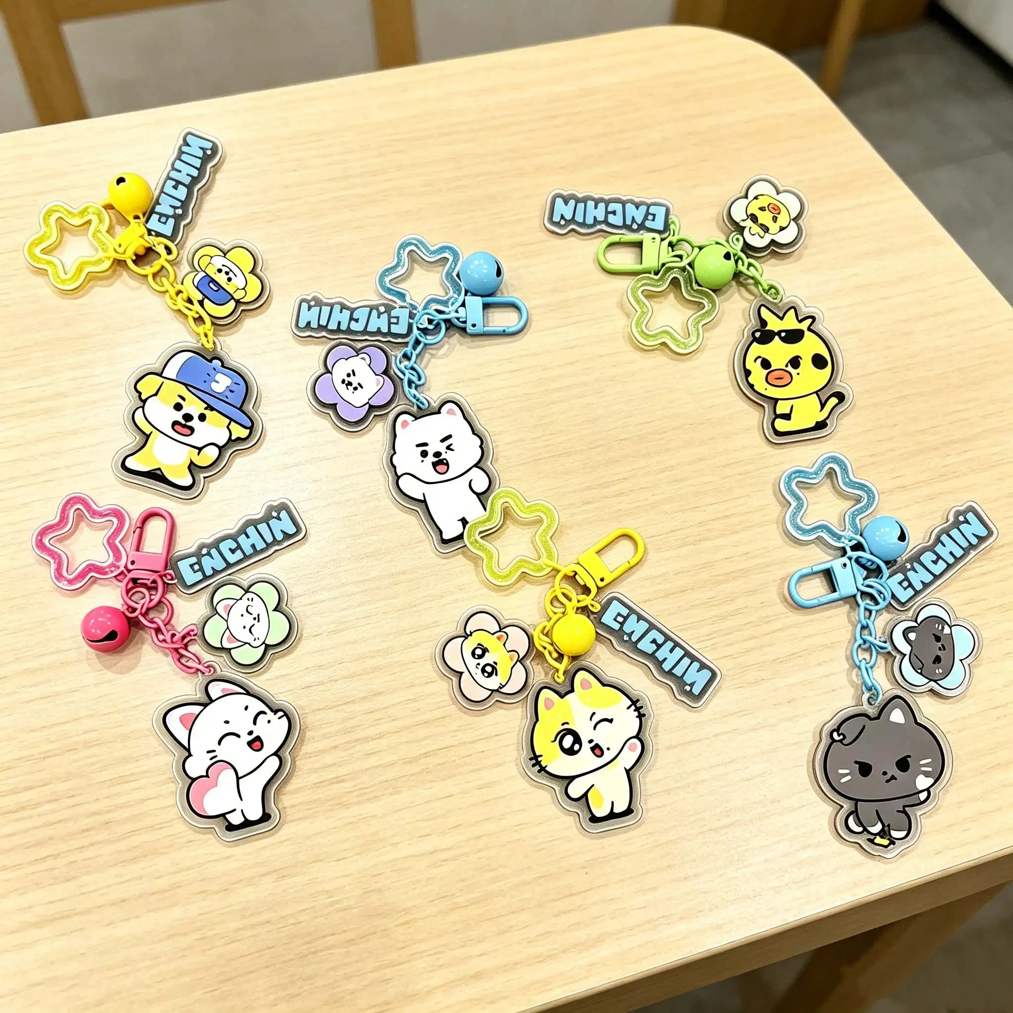 New KOPO Star Cartoon Acrylic Keychain Bag Pendant Hanging Backpack Cute Accessories Jewelry for Fans Support Collection Gifts