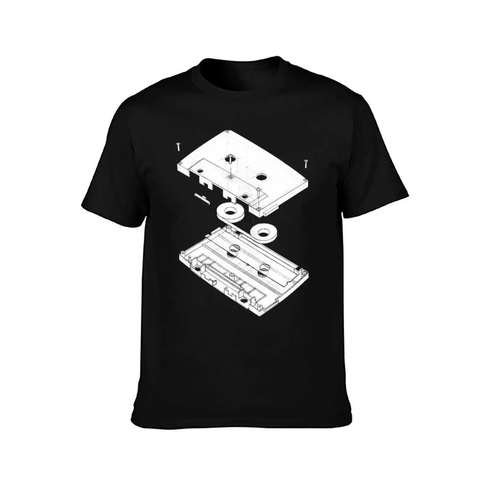 Exploded Cassette Tape T-Shirt t shirts for man graphic vintage T-Shirt