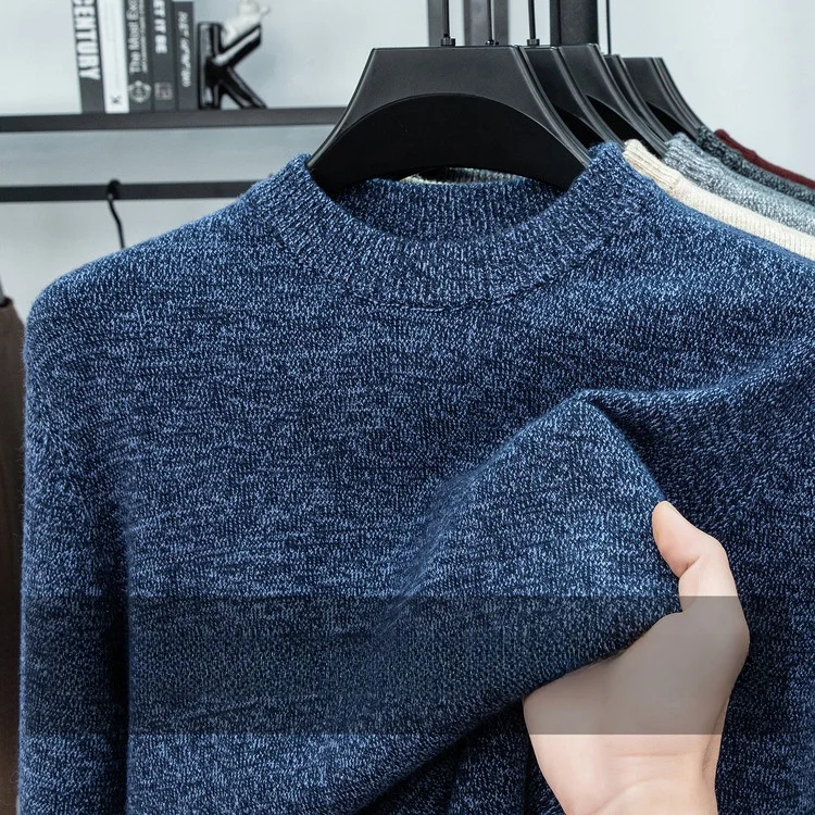 

Мужской утепленный шерстяной свитер Paul, вязаный, теплый, осенне-зимний, новый, с высоким воротником, длинными рукавами, для дома и повседневной носки