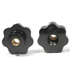 M4 M5 M6 M8 M10 M12 Thumb Knob Nut Black White Clamping Handle Plum Thread Hand Mechanical Manual Tighten Star Nuts