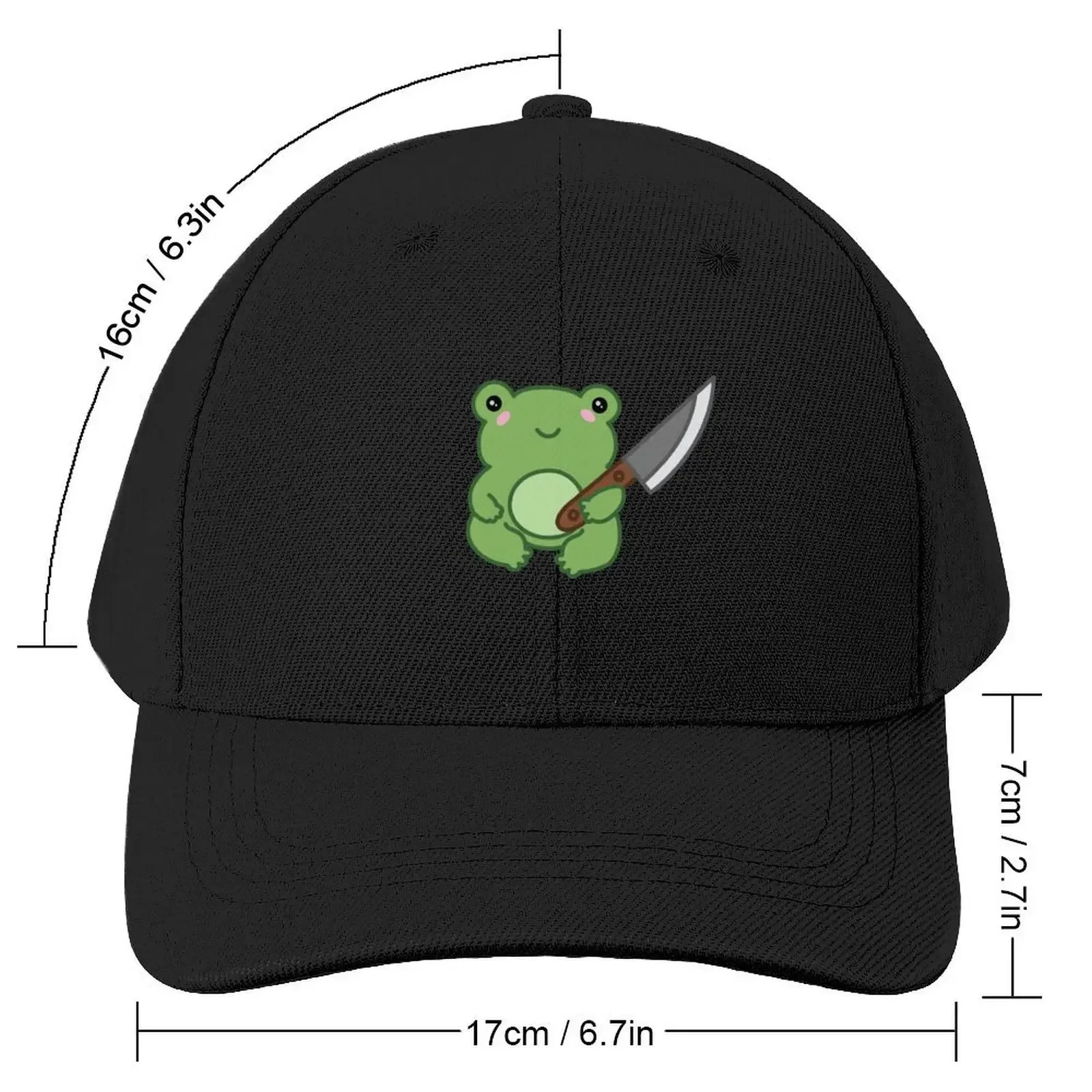 Frog With A Knife Baseball Cap Golf dad hat Women Men's