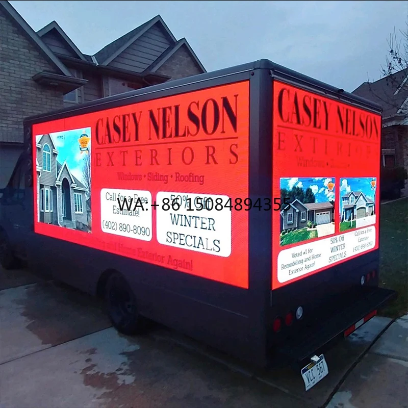

Led Advertising Video Screen Outdoor Mobile High Brightness P4.8 P6 P8 Led Vehicle Billboard