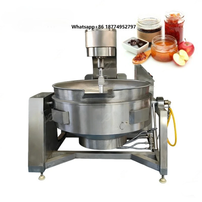 Electric Planetary Jacket Kettle Pectin Jelly Mango Sauce Boiler Strawberry Fruit Jam Making Machine Cooking Pot With Mixing
