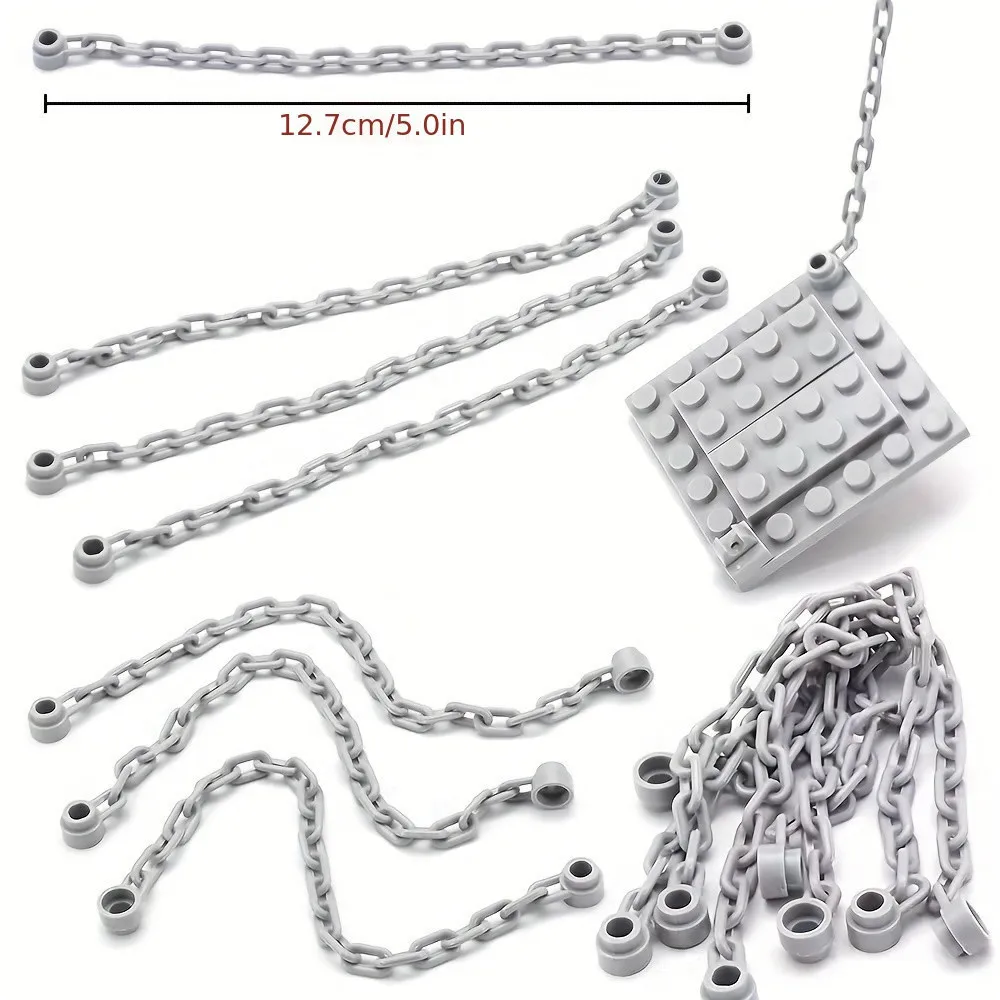 10PCS 1x16 Chain 21 Links Building Blocks Kit Compatible 60169 30104  Particle At Both Ends Toys Children Kid Birthday Gifts