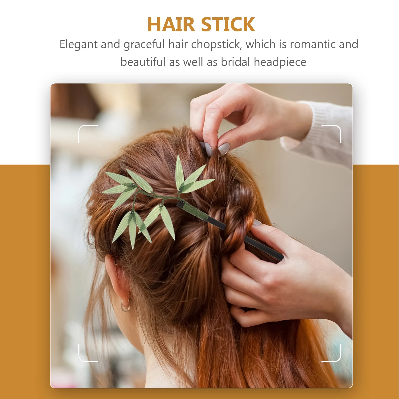 

Bamboo Leaf Hairpin Hair Chopsticks Traditional Accessories Stick for Leaves Bun Women Vintage Bridal Headpiece for Weddings