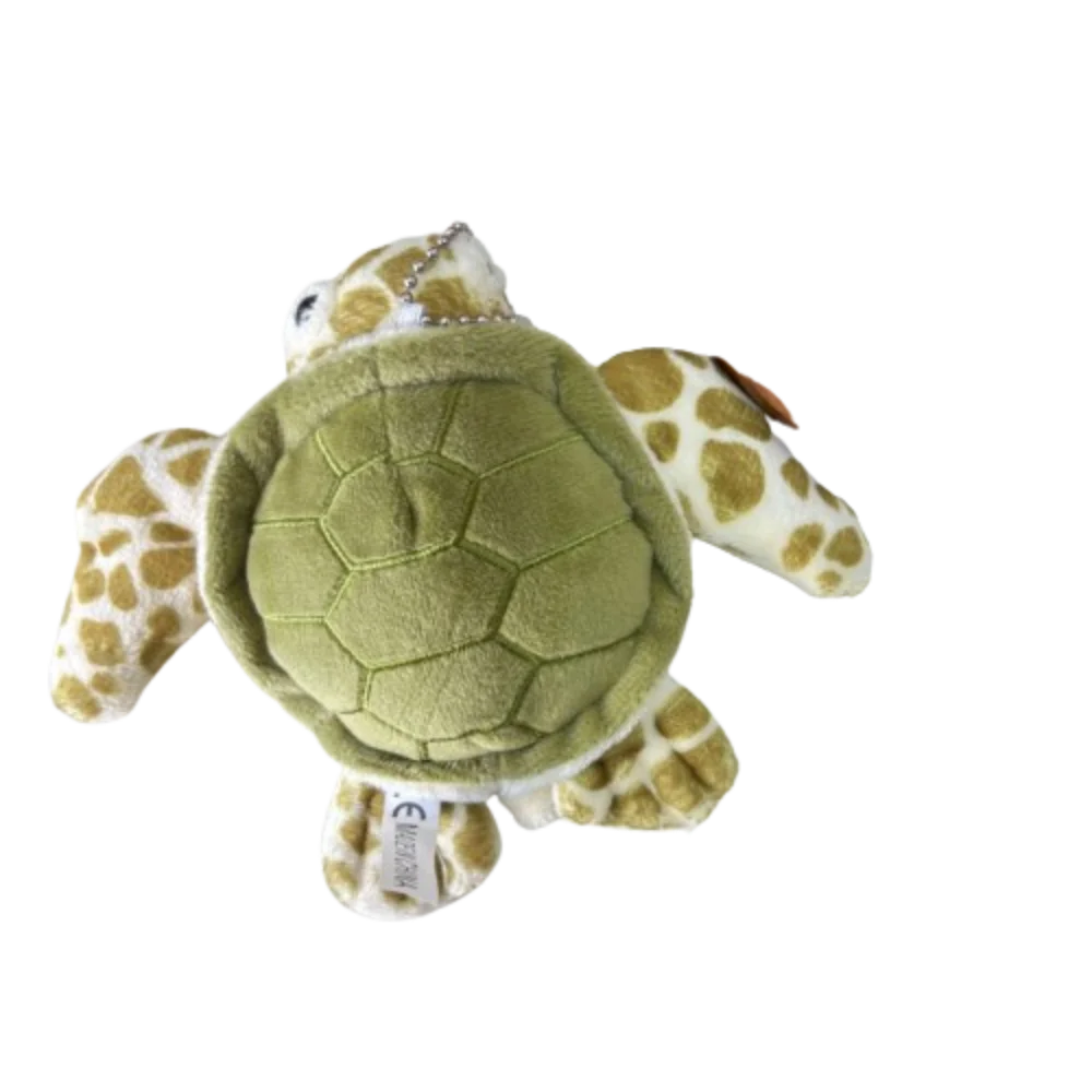 

PP Cotton Turtle Plush Keychain Cartoon Pull Plush Turtle Pendant Soft Cotton Green Doll Key Ring Birthday Gift