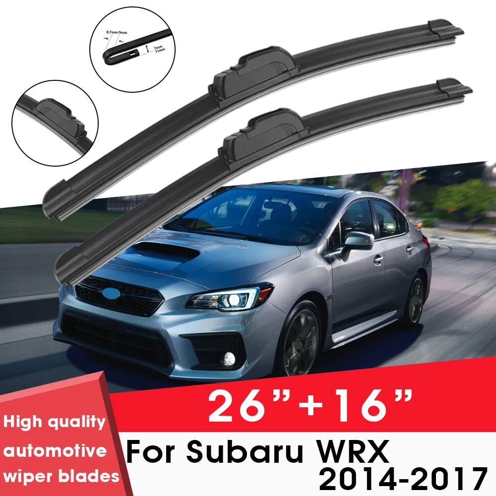 

Car Wiper Blade Blades For Subaru WRX 2014-2017 26"+16" Windshield Windscreen Clean Rubber Silicon Cars Wipers Accessories