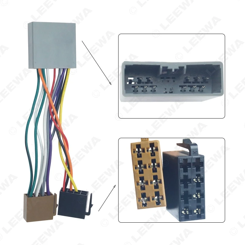LEEWA Car Adapter Wire Harness For Honda Civic/CRV/Accord/Jazz CD Radio Wiring Convert To ISO Connector