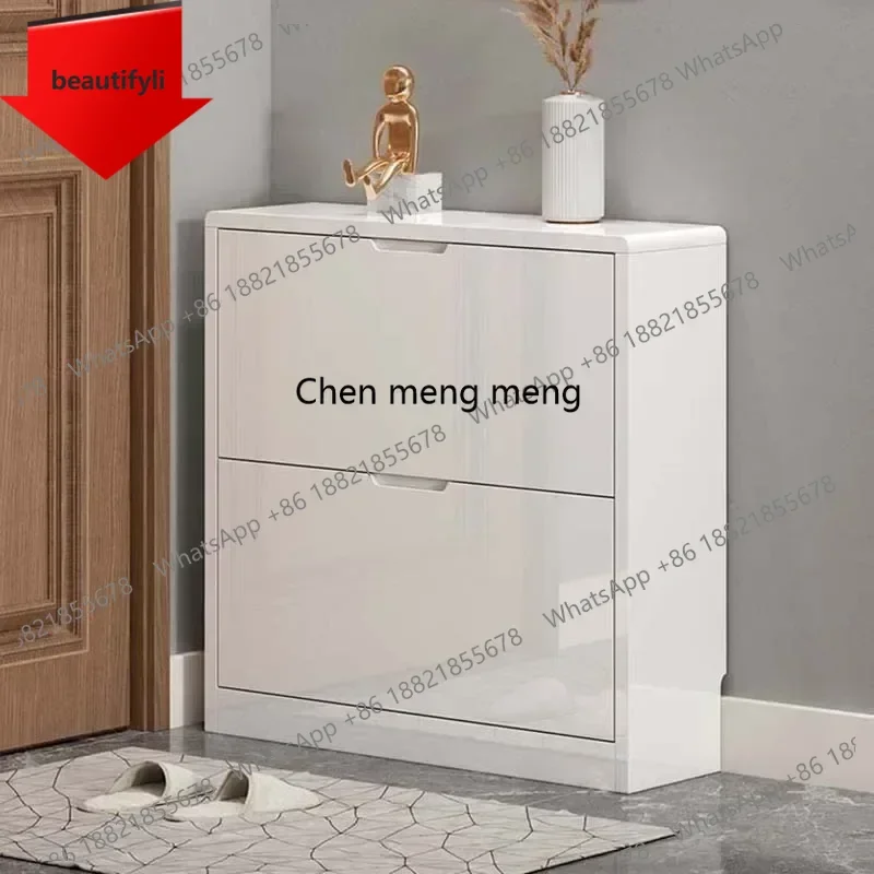 A49esign White Shoe Cabinet Waterproof Beutiful Modern Wooden Storage Shoe Rack Luxury isplay Range Chaussure Home Furniture