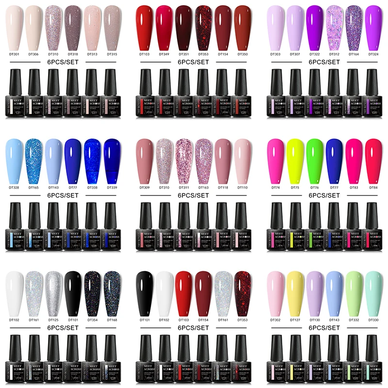 6Pcs Nude Pink Gel …