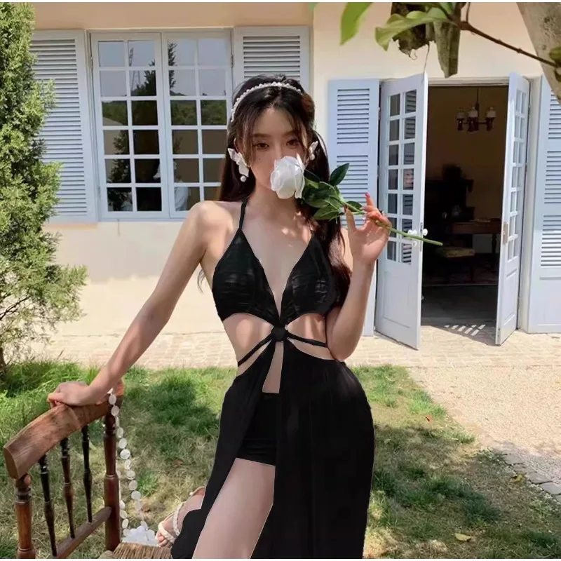 2025 Nova saia longa pura e fina de alta qualidade para maiô feminino à beira-mar