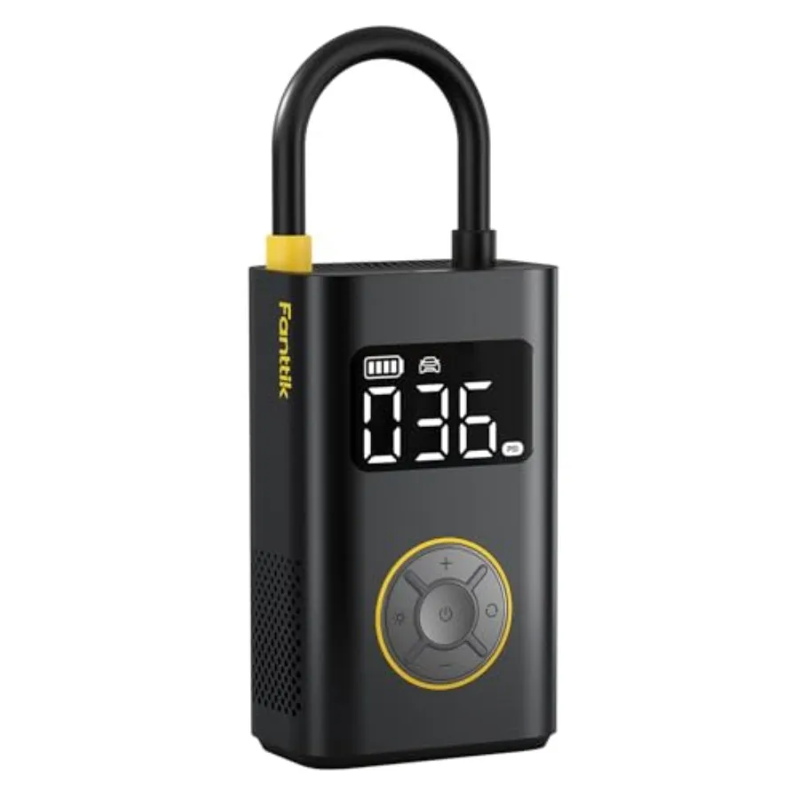 

Portable Tire Inflator for Compact Car 1Min Fast Inflate Electric Bike Pump with Digital Tire Pressure Gauge 150