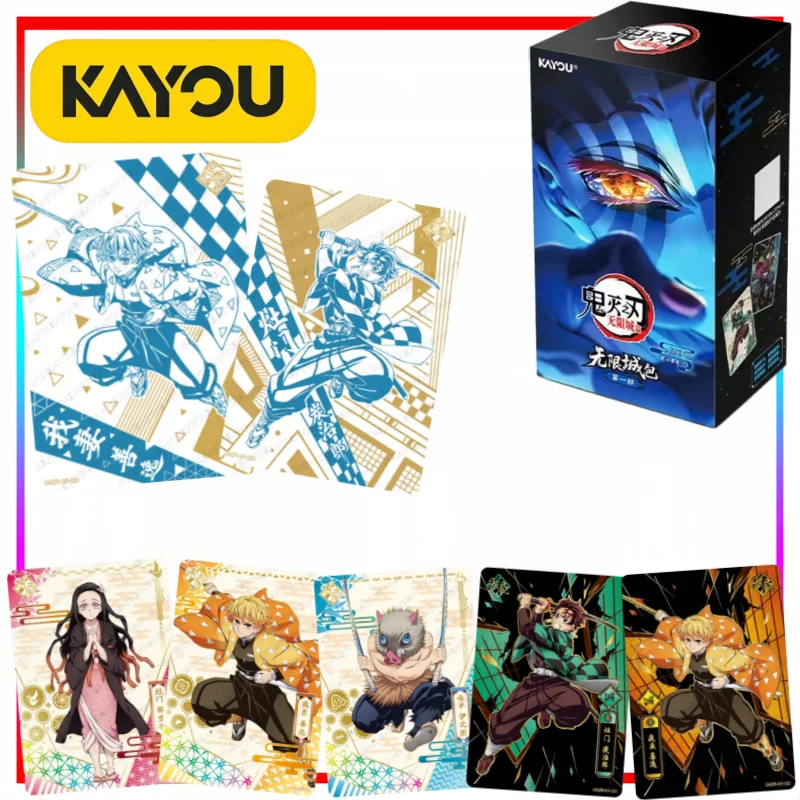 KAYOU Demon Slayer Sammelkarten Infinity Castle Arc Cartoon Tanjiro Kamado Karte Anime-Merchandise Feiertagsgeschenk Trendiges Spielzeug