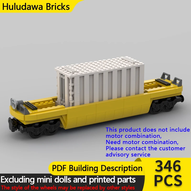 

City Car Model MOC Building Bricks Railway Train Container Vagon Modular Technology Children Holiday Gifts Assemble Toys Suit