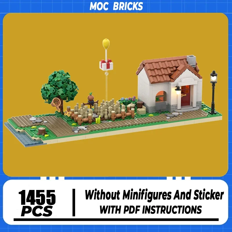 สัตว์ข้ามรุ่น Moc Building Block Modular Farm House รุ่นเทคโนโลยีอิฐ DIY Assembly Street View Construstion ของเล่น