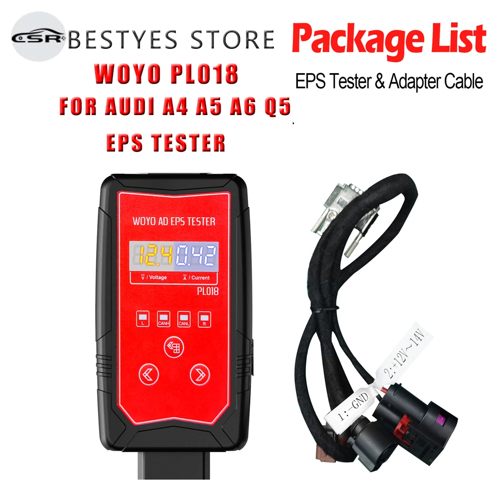 Wheel Steering Motor Tester WOYO PL018 For Audi A4 A5 A6 Q5 Electric Steering Sensor Simulator Car Diagnostic Tool PL 018