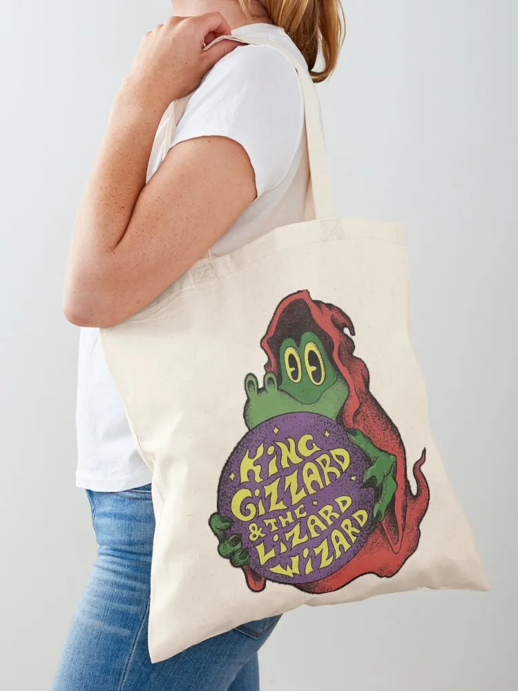 Band king gizzard and the lizard wizard Tote Bag Women's beach bags Portable shopping bag shopping cart bags