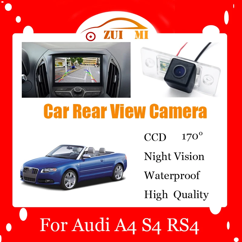 Car Reverse Rear View Camera For Audi A4 S4 RS4 2001~2008 Waterproof CCD Full HD Night Vision Backup Parking Camera Dedicated